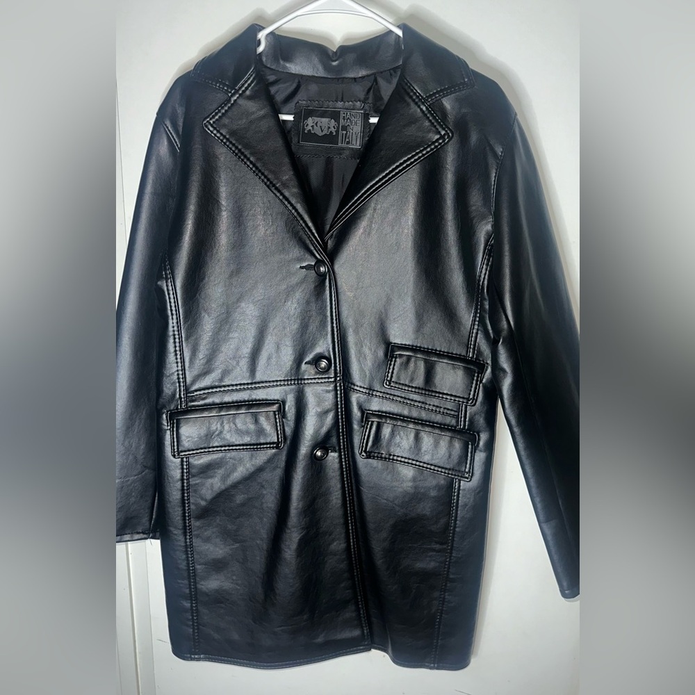 GV WOMENS FAUX LEATHER JACKET